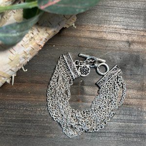 Lois Hill Multi Chain Toggle Bracelet